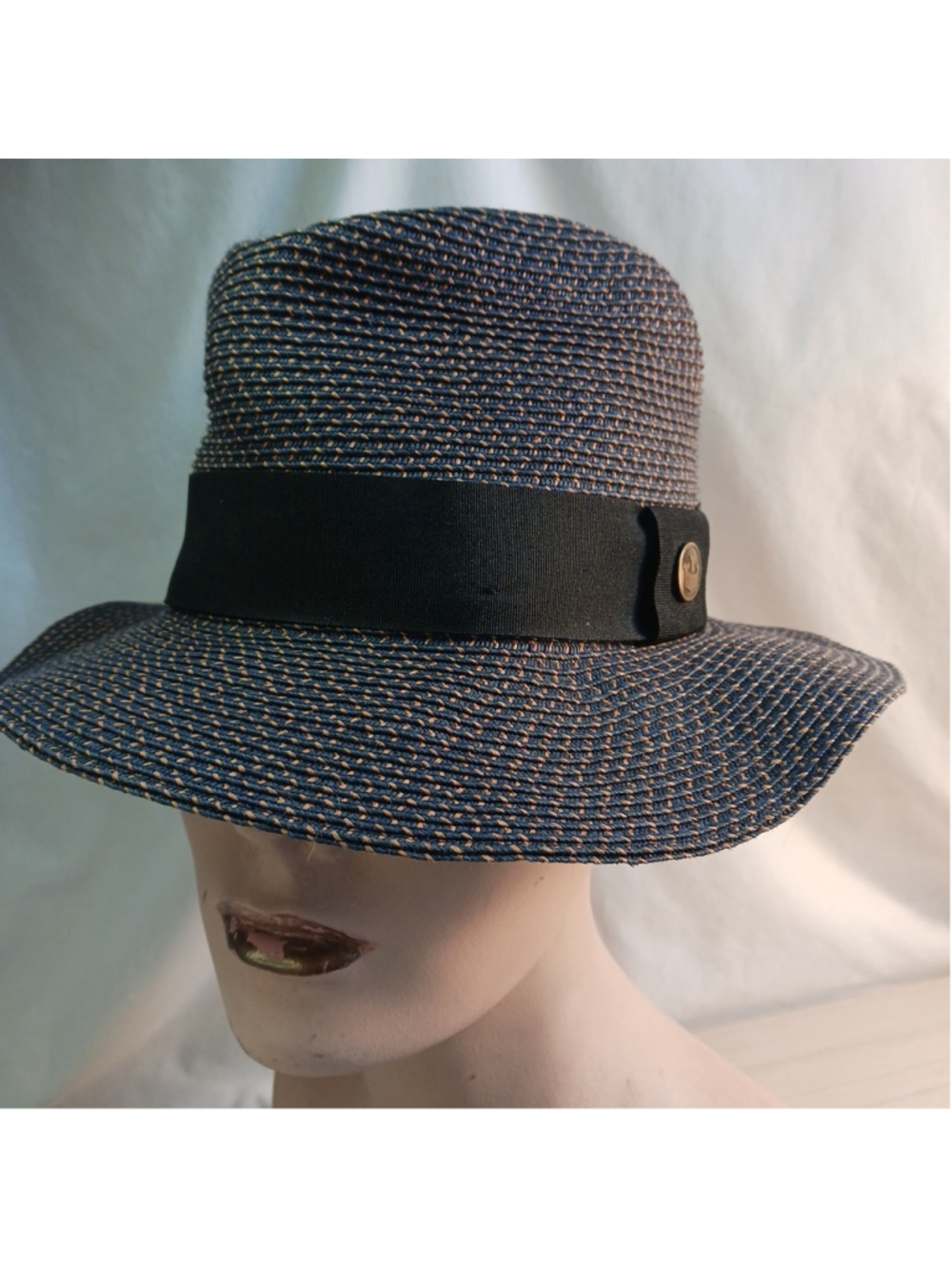 Goorin Bros Navy Hat Headband Paper Fedora Size S Summer Hipster Boat